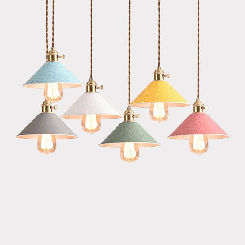 Modern Switch Pendant Lights Dining Room Lights Pendant Lamp Lamparas Colorful Aluminum Lamp Shade Luminaire For Home Lighting
