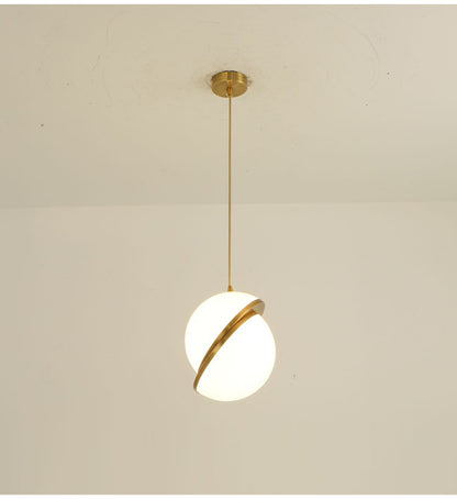 Nordic LED Modern Hanging Light White Bubble Ball Pendant Lights Kitchen Living Room Restaurant Bedroom Gold Hanging Lamp Mount