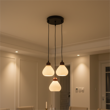 White Pendant Lights For Kitchen Dining Room Home Decor Bar Dining table Glass Hanging lamp Aisle Ceiling Lamp