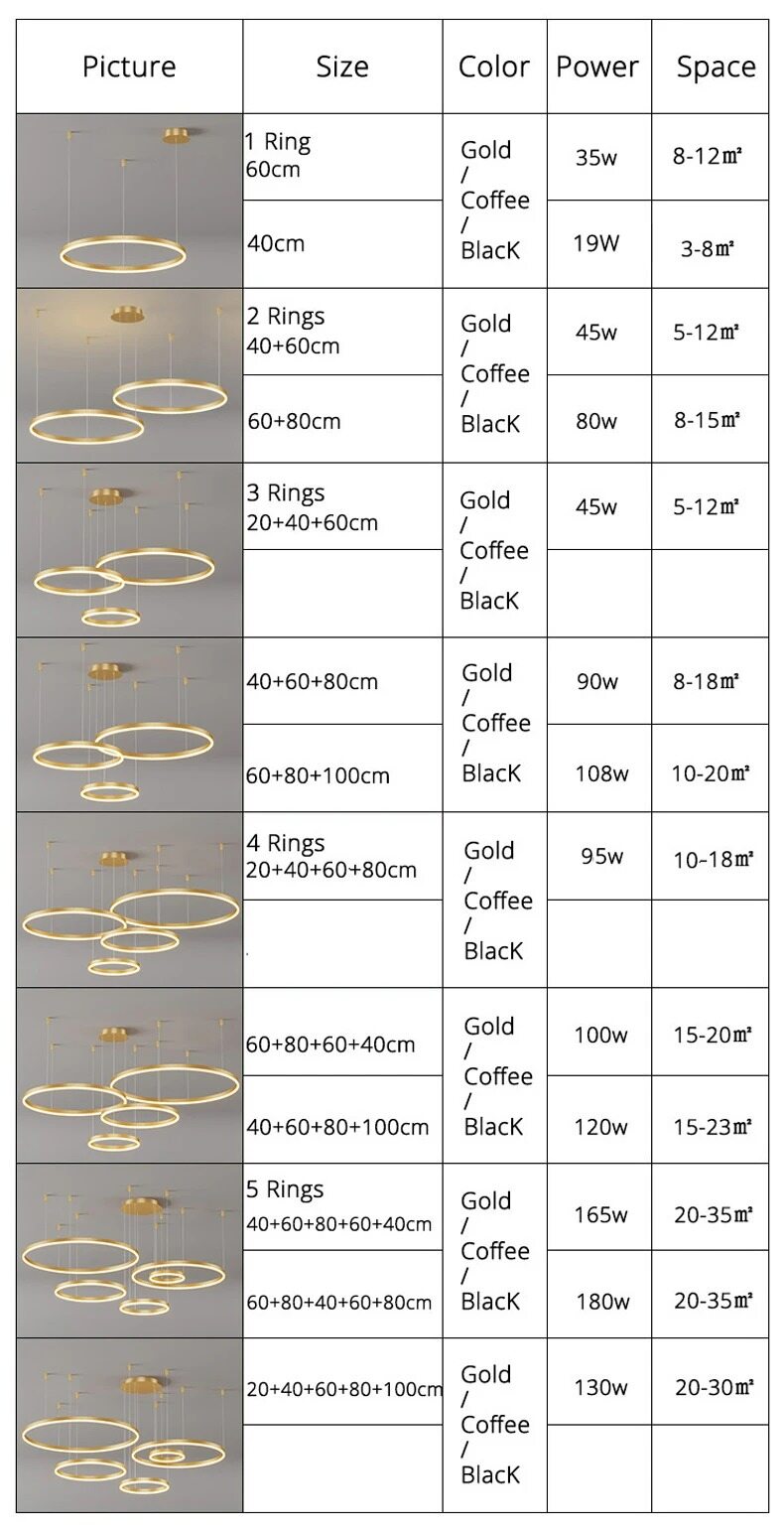 Nordic LED Pendant Lights Art Free combination Rings Cord Pendant Lamp For Living Room Kitchen Cafe Bedroom Hanging Lights