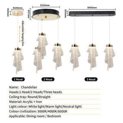 Modern Branch Chandelier Led Long Line Chandelier Villa Living Room Pendant Lights Dining Room Home Stair Chandelier Lighting