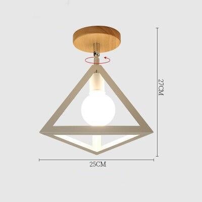 E27 Iron 5W Iron Ceiling Lamp Shade Pendant Light Covers and Shades Triangle Metal Ceiling Lampshades(Not includ bulb)