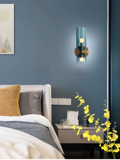 Nordic Creative Glass Wall Lamp Hallway Foyer Bedroom Living Room Bedside Lamp Study Light Wall Lamp