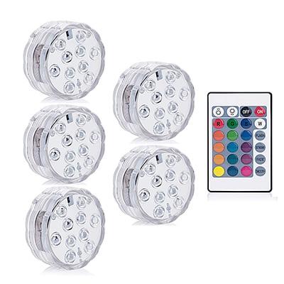 10 Led Remote Controlled RGB Submersible Light Battery Operated Underwater Night Lamp Outdoor Vase Bowl Garden Party Decoration