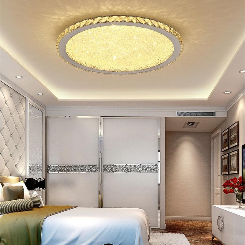 Modern K9 Crystal Circular Square Ceiling+Lights Room Light Suspension Luminaire Plafonnier LED Living Room Lights Lustre
