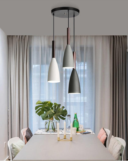 Wood Pendant Lights E27 LED Modern Hanglamp Nordic Lamp Living Room Restaurants Kitchen Dining Bar Droplight