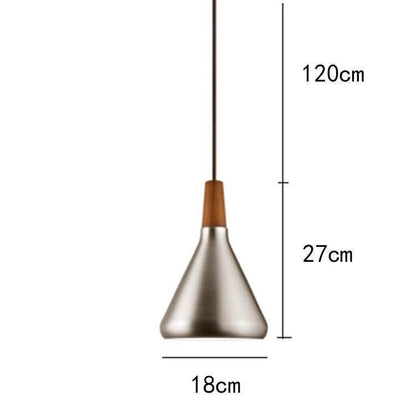 Brushed Gold/Silver Modern Pendant Lights Industrial  Kitchen Pendant Lamp Shade Light For Dining Room Kitchen Decoration