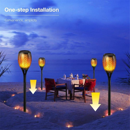 Garden Solar powered LED luz Flame Lamp Waterproof 33LEDs Lawn camps Flame Flickering Torch Light Outdoor Solar LED Fire Lights