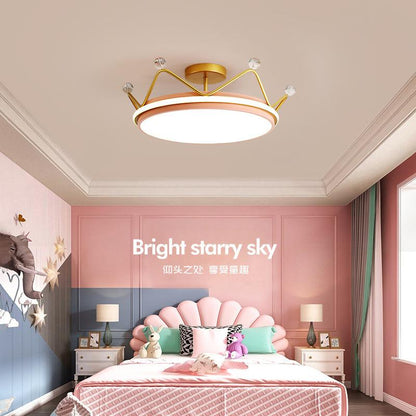 Golden Crown Chandelier Simple Modern Room Lamp
