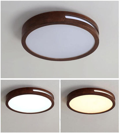 Ultra-thin modern LED wooden ceiling lamp living room dining room bedroom lighting indoor lighting