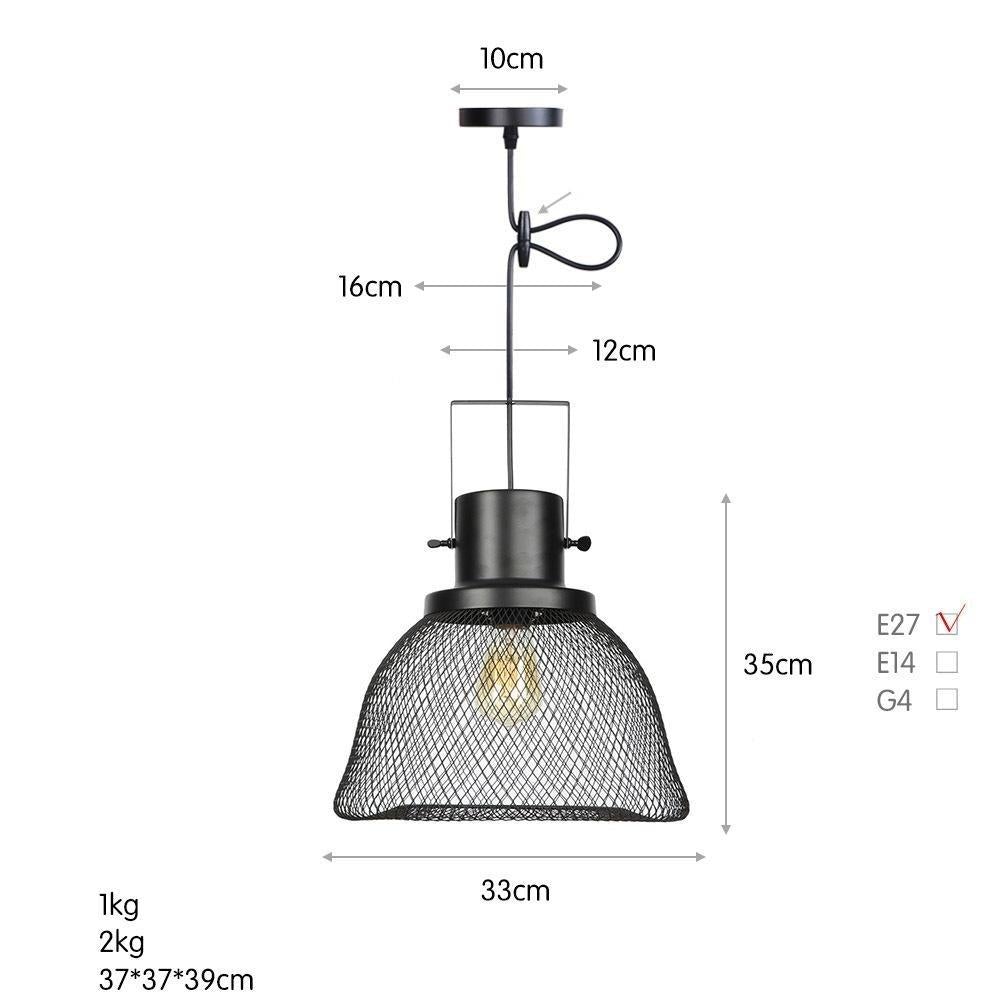 American Retro Iron Mesh Chandelier