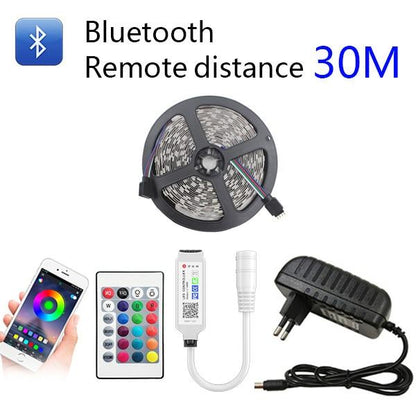 5050 SMD Bluetooth LED Strip Lights 30M 20M RGB LED LightFlexible Ribbon Waterproof Tape Diode DC 12V Bluetooth Control-1