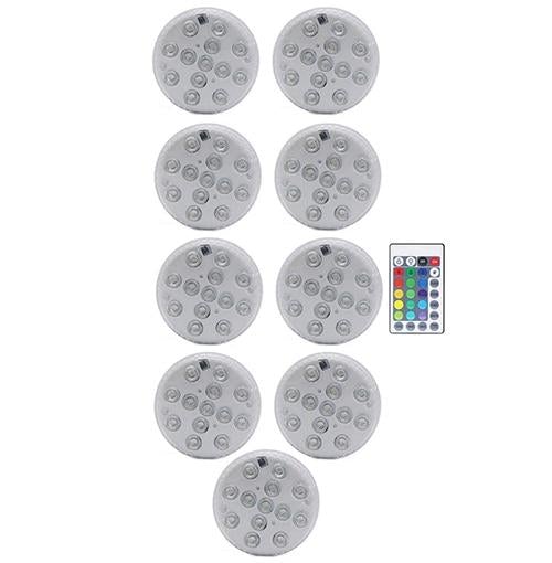 Upgrade 13 LED RGB Submersible Light With Magnet and Suction Cup Swimming Pool Light Underwater Tea Night Light for Pond