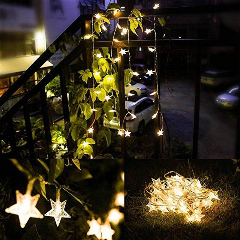 10/20/40/50 LED Star Light String Twinkle Garlands Battery Powered Christmas Lamp Holiday Party Wedding Decorative Fairy Lights
