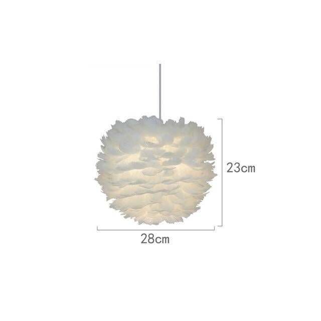 Pendant Lights E27 Feather Romantic Pendant Lamp For Bedroom Living Room Lighting HangLamp Goose Feather Suspension Luminaire
