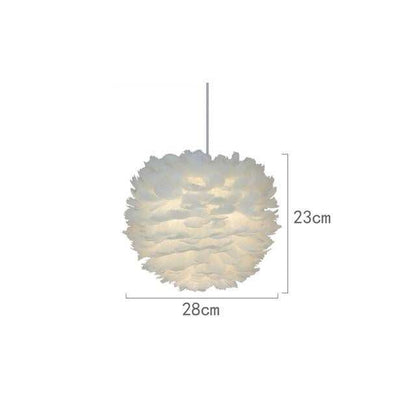 Pendant Lights E27 Feather Romantic Pendant Lamp For Bedroom Living Room Lighting HangLamp Goose Feather Suspension Luminaire