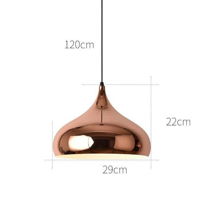 Nordic Modern Simple Gold Round Single-headed Restaurant Chandelier