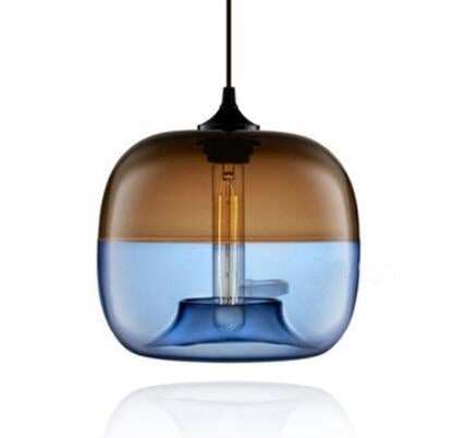 Modern Nordic Art Deco Colorful Hanging Glass Pendant Lamp Lights Fixtures E27 LED For Kitchen Restaurant Living Room Bedroom