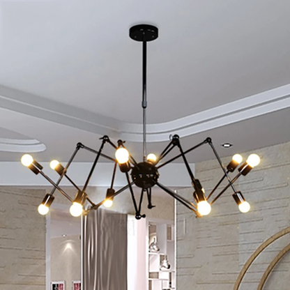 Art Deco Modern Spider Pendant Lights With 6/8/10/12 Heads Adjustable E27 Led For Restaurant Bar Cafe Office Bedroom Living Room