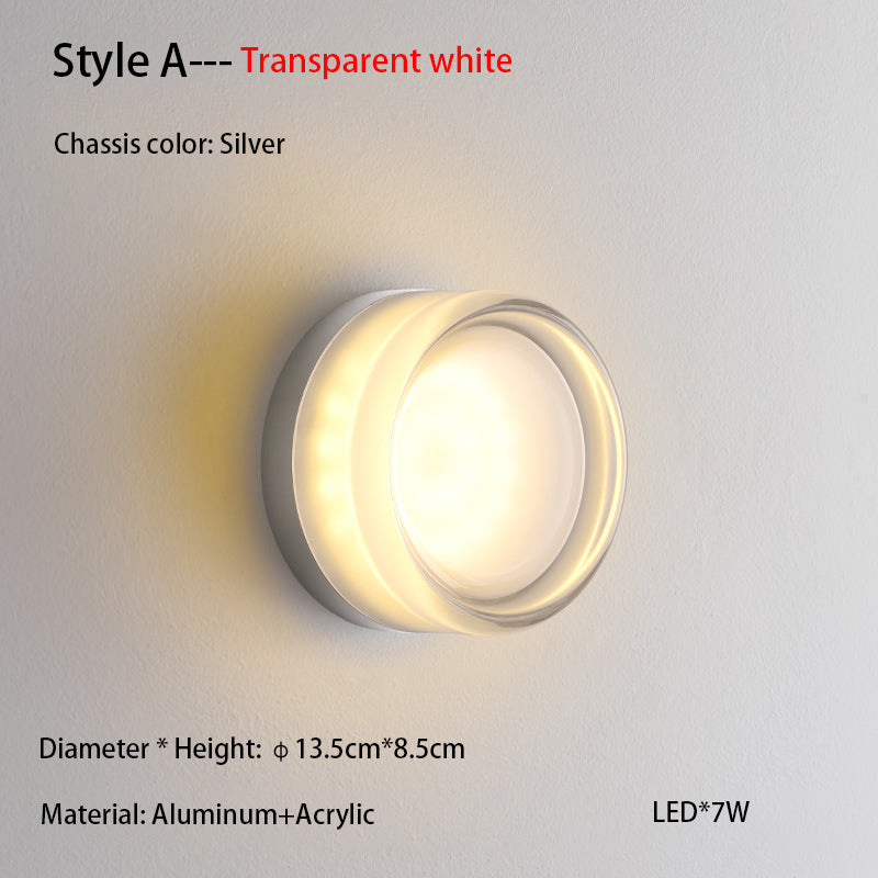 Nordic Simple Acrylic Wall Light Bedroom Bed Wall Light Atmosphere Light Corridor Balcony ceiling Light Waterproof Wall Light