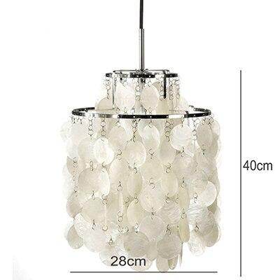 Modern Minimalist Natural Two-layer Shell Pendant Light Bedroom Corridor Wall Lamp LED E27 Indoor Lighting Decorative Lighting