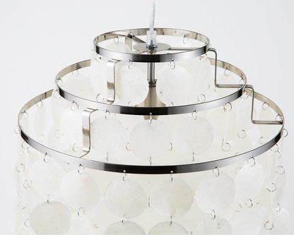Modern Nordic White Natural Seashell Hanging Pendant Lamp Fixture E27 LED Lights For Home Deco Bedroom Living Room Restaurant