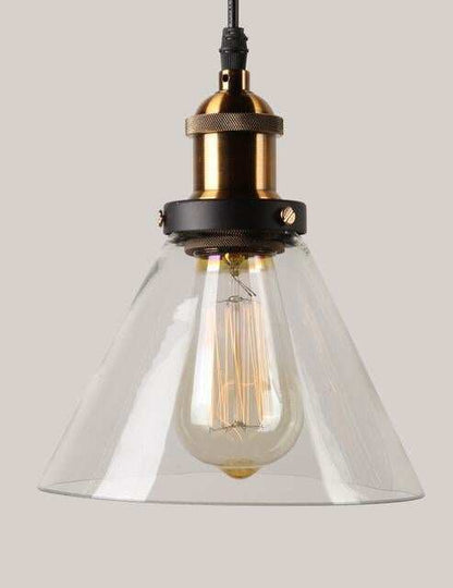 Vintage Glass Pendant Lights Loft Hang Lamp Smoky Grey Hanging Light