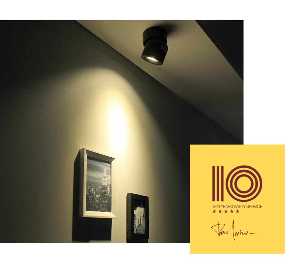 Led  Surface Mounted Ceiling Downlight Adjustable 90 degrees Nordic Spot light  for indoor Foyer,Living Room