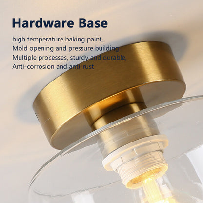 Modern Glass Ceiling Lamp Amber Green Glass Hood For Dining Room Home LED Decoration Light Fixture