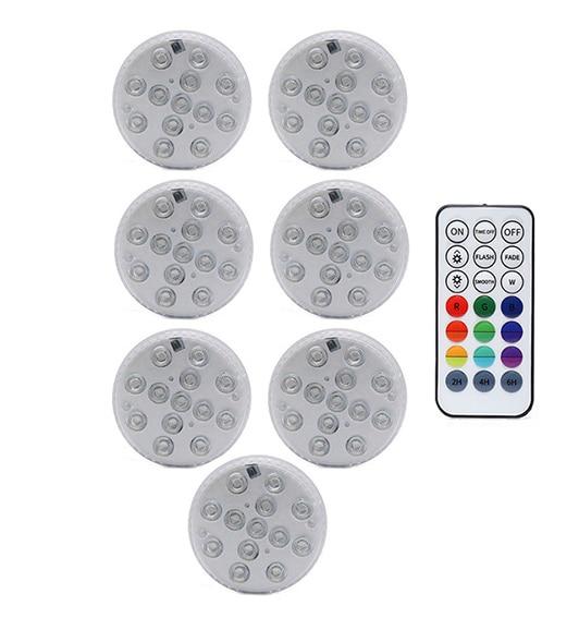 Upgrade Magnet RGB Submersible Light IP68 13LEDs Underwater Night Lamp Outdoor Vase Bowl Pond Swimming Pool Decor Lamp