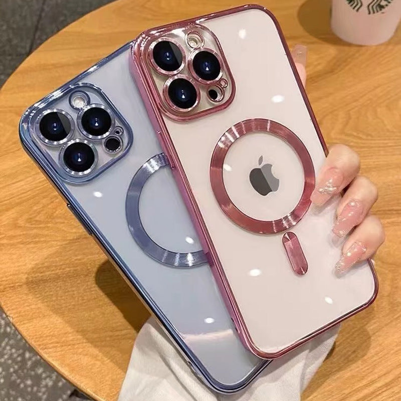 Original Plating For Magsafe Magnetic Wireless Charge Case For iPhone 17 Air 16 15 14 13 12 11 Pro Max Plus XS XR TPU Cover