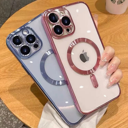 Original Plating For Magsafe Magnetic Wireless Charge Case For iPhone 17 Air 16 15 14 13 12 11 Pro Max Plus XS XR TPU Cover