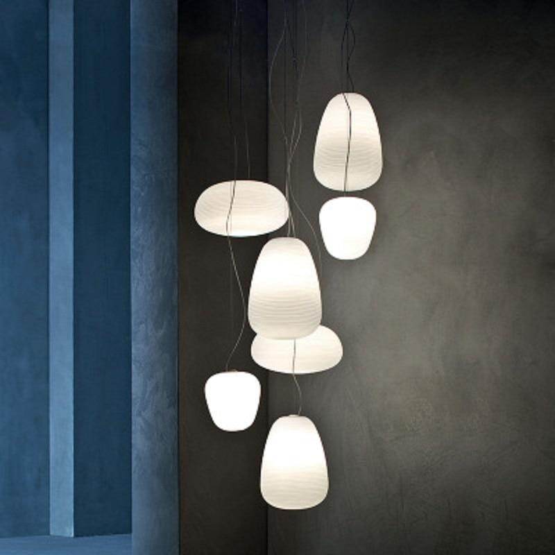 Nordic Simlpe Milky White Pendant Lights E27 Glass Single Head Lamp For Living Room Dining Bedroom Bedside Restaurant Cafe Bar
