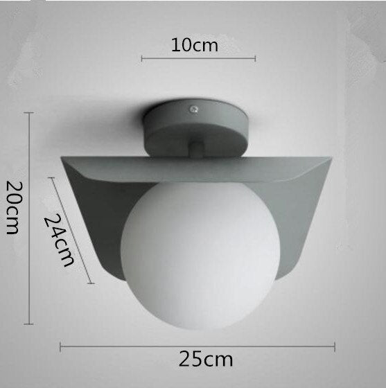 Creative Ceiling Lamp Contracted LED Glass Iron Indoor Light Decorate Lighting Restaurant  Modern Light Fixture