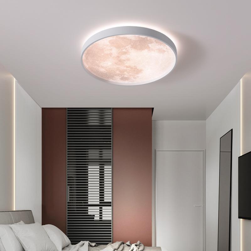 New Modern Simple Round Bread Lamp Creative Net Red Moon Ceiling Lamp