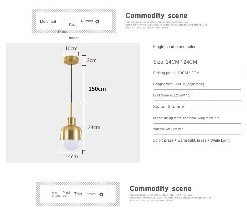 Modern Led Pendant Lights Fixture for Kitchen Dining Room Restaurant Hanging Lamps Luminaire Gold Simple Iron Droplight Lighting