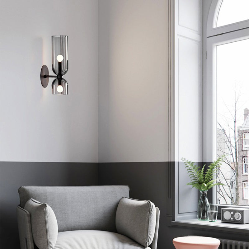 Nordic Creative Glass Wall Lamp Hallway Foyer Bedroom Living Room Bedside Lamp Study Light Wall Lamp