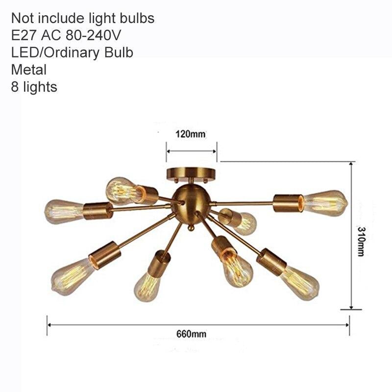 Industrial Modern Minimalist Creative Design LED E27 Wrought Iron Plating Ceiling Lamp Lobby Store Living Room Hotel Cafe Bar