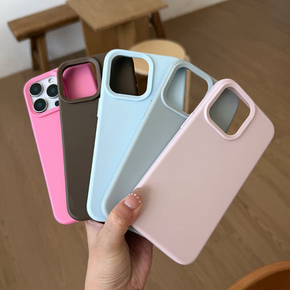 Dopamine-Inspired Silicone Solid Color Simple Fashion Phone Case for iPhone 17 Pro 16 Plus 16 Pro Max 15 14 13 12 11 Back Cover