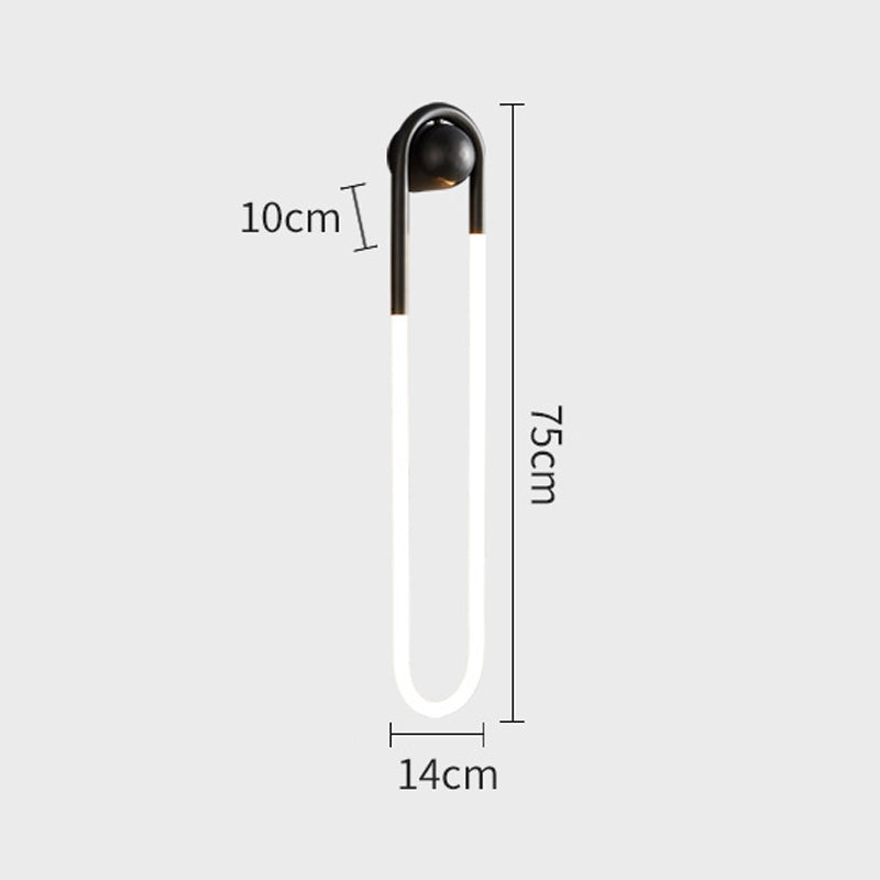 U-shaped Wall lamp Modern designer Creative Study Living room Bedroom Wall light Bedhead