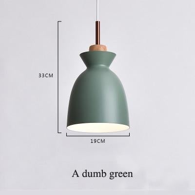 Fashion Indoor lighting pendant lights Wood and aluminum lamp restaurant bar coffee dining room LED hanging light fixture