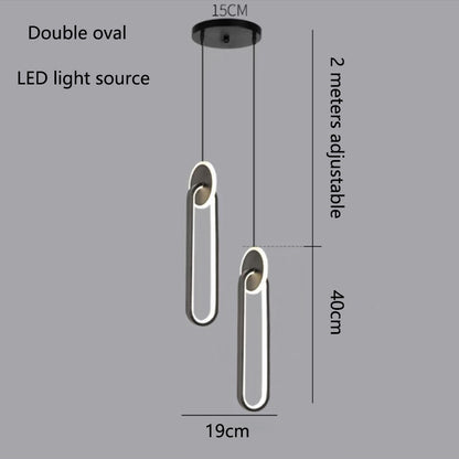 Modern Creative LED Pendant Lamps Wall Hanging Chandelier Bedroom Bedside Lamp Dining Room Decor