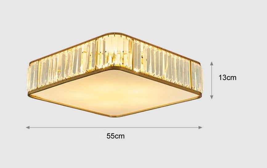 Simple Modern Crystal Lamp Atmosphere Dining Room Bedroom Crystal Ceiling Lamp