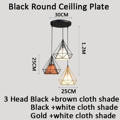 Modern Pendant Lamp Light,  Iron Frame Pendant Lights For Kitchen Island Dining Room Home Decoration Luminaire