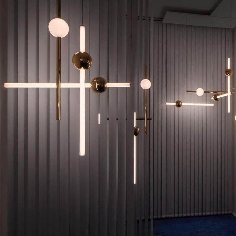 Modern Glass Metal Ball Pendant Lights Luminaria Cylinder Pipe Industrial Lamp Hanglamp Lustre Suspension