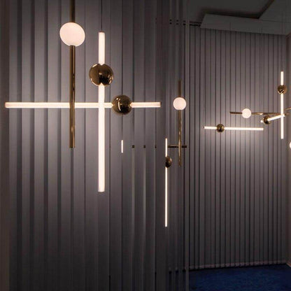 Modern Glass Metal Ball Pendant Lights Luminaria Cylinder Pipe Industrial Lamp Hanglamp Lustre Suspension