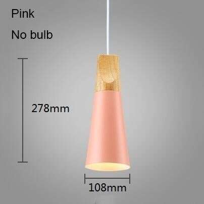 Nordic LED Pendant Lights Dining Room Pendant Lamp Modern Colorful Restaurant Kitchen Coffee Bedroom Loft Hanglamp Wood E27