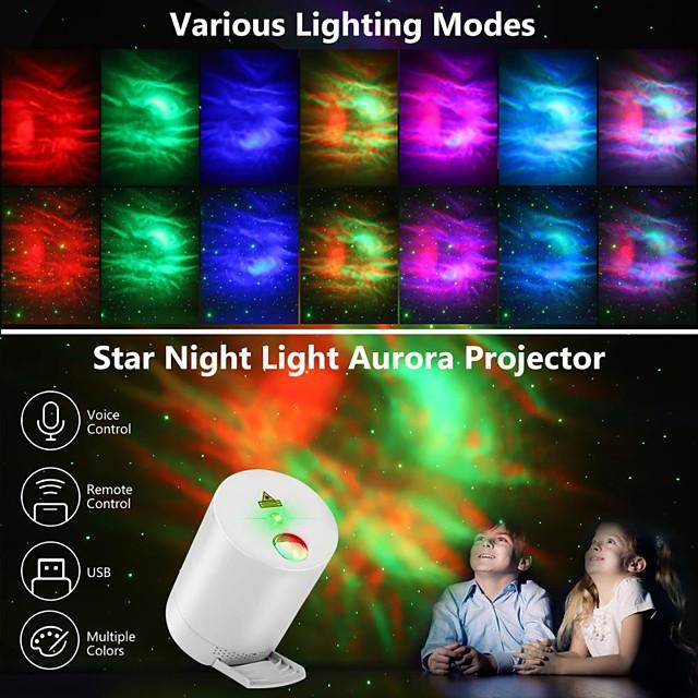 Starry Sky Projector Night Light Projection USB Star Projector Bedroom Party Laser Light 360 Degree Rotation Night Lamp