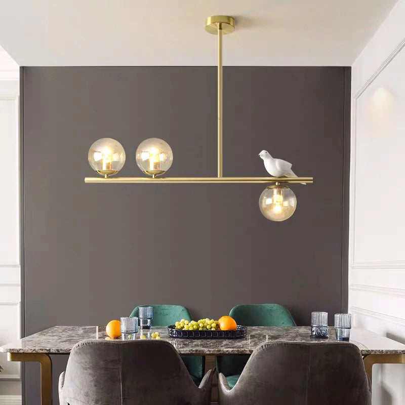 Simple Modern Living Room Bird Decorative Lamp Personalized Creative Hotel Bedroom Nordic LED Light Luxury Dining Room Chandelier