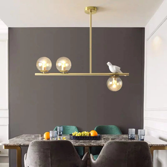 Simple Modern Living Room Bird Decorative Lamp Personalized Creative Hotel Bedroom Nordic LED Light Luxury Dining Room Chandelier